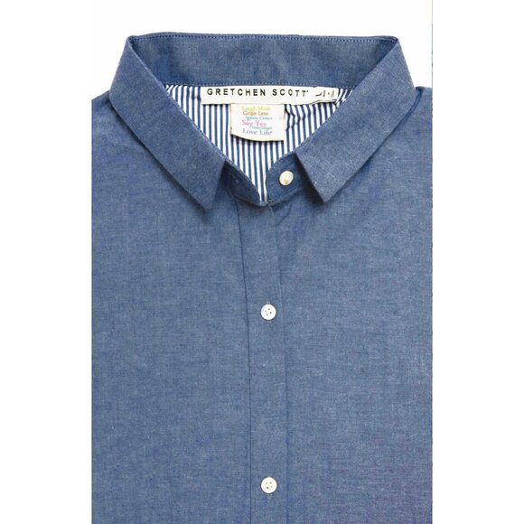 Gretchen Scott Priss Blouse Chambray size XS - Picture 3 of 7